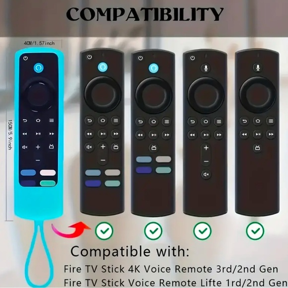Glow in the Dark Amazon Firestick Remote Covers (2 Pack) - Picture 7 of 11